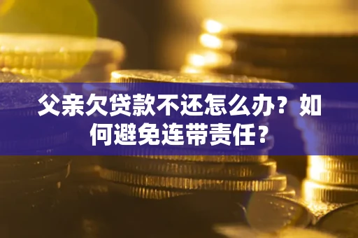 北京父亲欠贷款不还怎么办？如何避免连带责任？