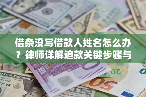 北京借条没写借款人姓名怎么办？律师详解追款关键步骤与证据链构建