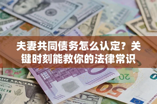 北京夫妻共同债务怎么认定？关键时刻能救你的法律常识