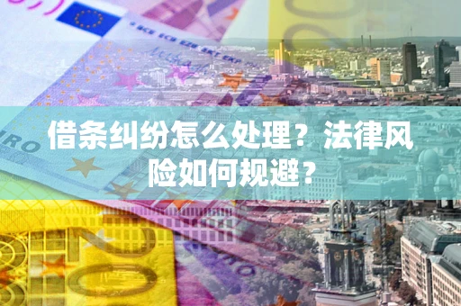 北京借条纠纷怎么处理？法律风险如何规避？