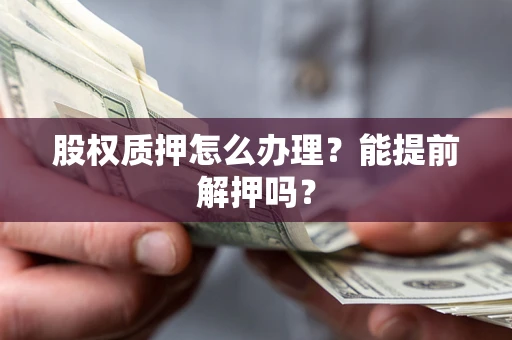 北京股权质押怎么办理？能提前解押吗？